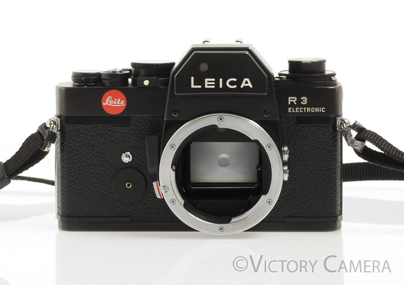 Leica R3 Electronic Black 35mm Film SLR Camera -No Self Timer- [Good] - Victory Camera