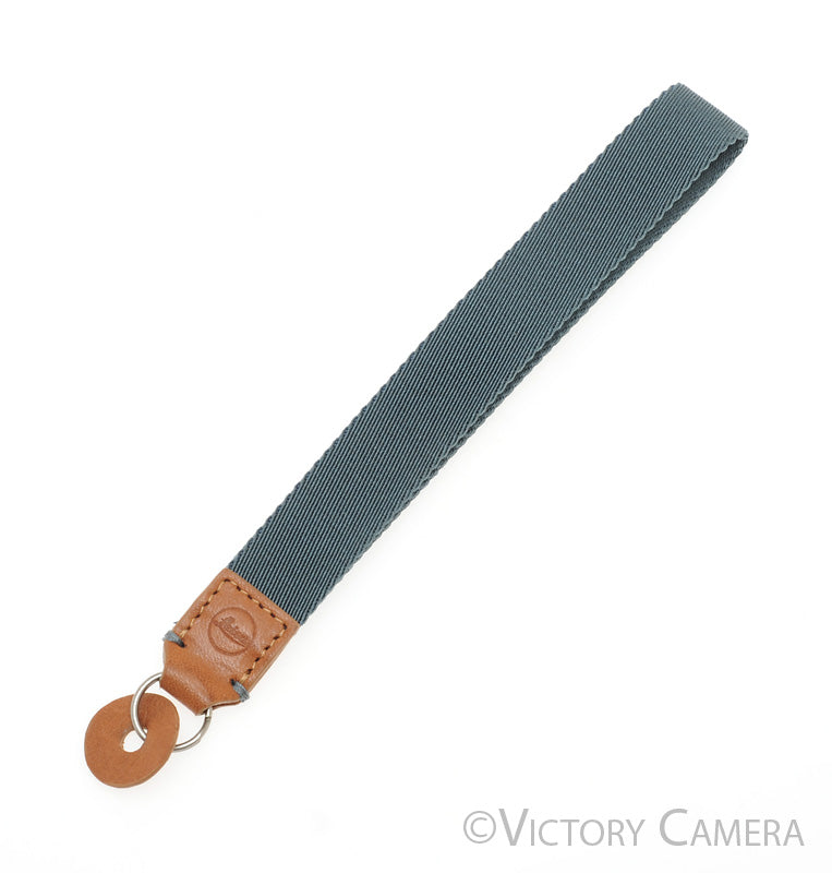 Leica Leitz Genuine Wrist Strap Blue Fabric Leather Ends [EXC+] - Victory Camera