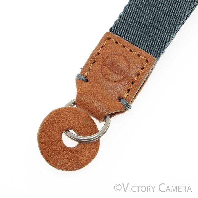 Leica Leitz Genuine Wrist Strap Blue Fabric Leather Ends [EXC+] - Victory Camera