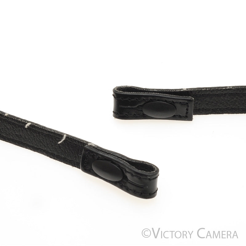 Leica Black Strap w/ &quot;Leica&quot; Pad, Leather Ends  [EXC+] - Victory Camera