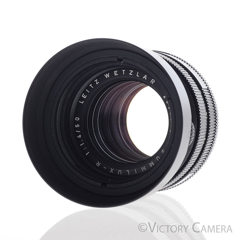 Leica Leitz Summilux-R 50mm f1.4 3 Cam Lens w/ 12508 Shade [EXC+] - Victory Camera
