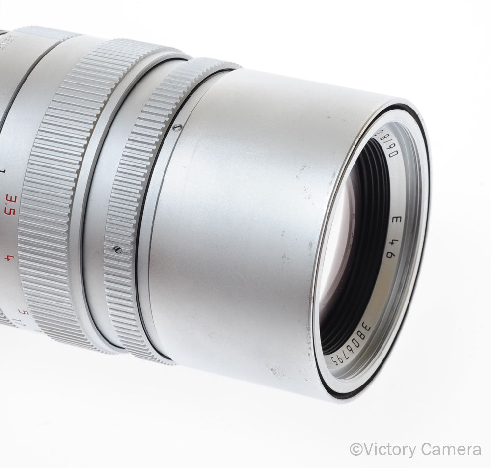 Leica Elmarit-M 90mm f2.8 11808 Chrome Telephoto Prime Lens for M Mount [EXC-] - Victory Camera