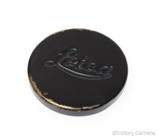 Leica Black Brass a36 Lens Cap with Red Felt [GOOD] - Victory Camera