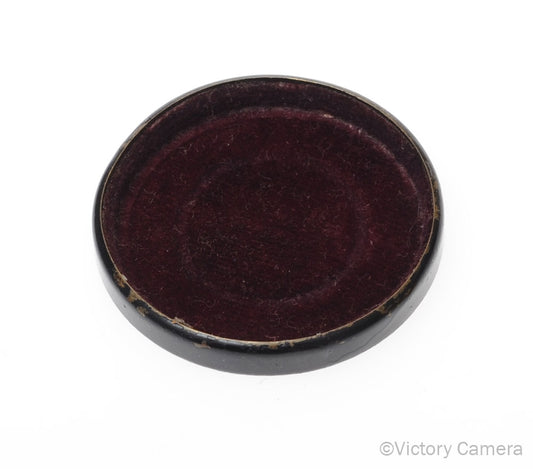 Leica Black Brass a36 Lens Cap with Red Felt [GOOD] - Victory Camera