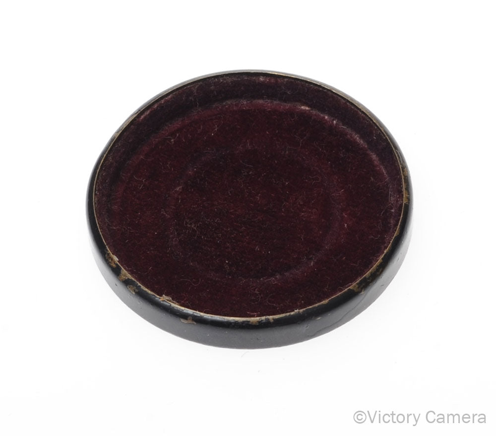 Leica Black Brass a36 Lens Cap with Red Felt [GOOD] - Victory Camera