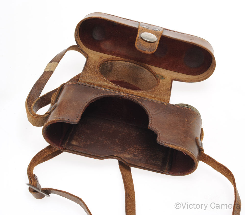 Leica Genuine Brown Leather Ever Ready Case For III [EXC-] - Victory Camera