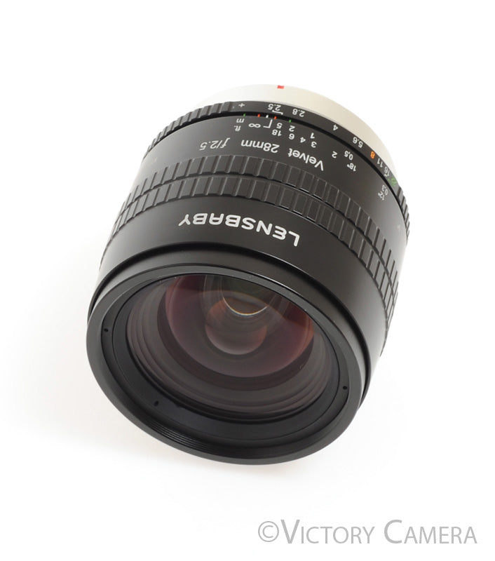 Lensbaby Velvet 28mm f2.5 1:2 Macro Lens for Fujifilm X [MINT] - Victory Camera