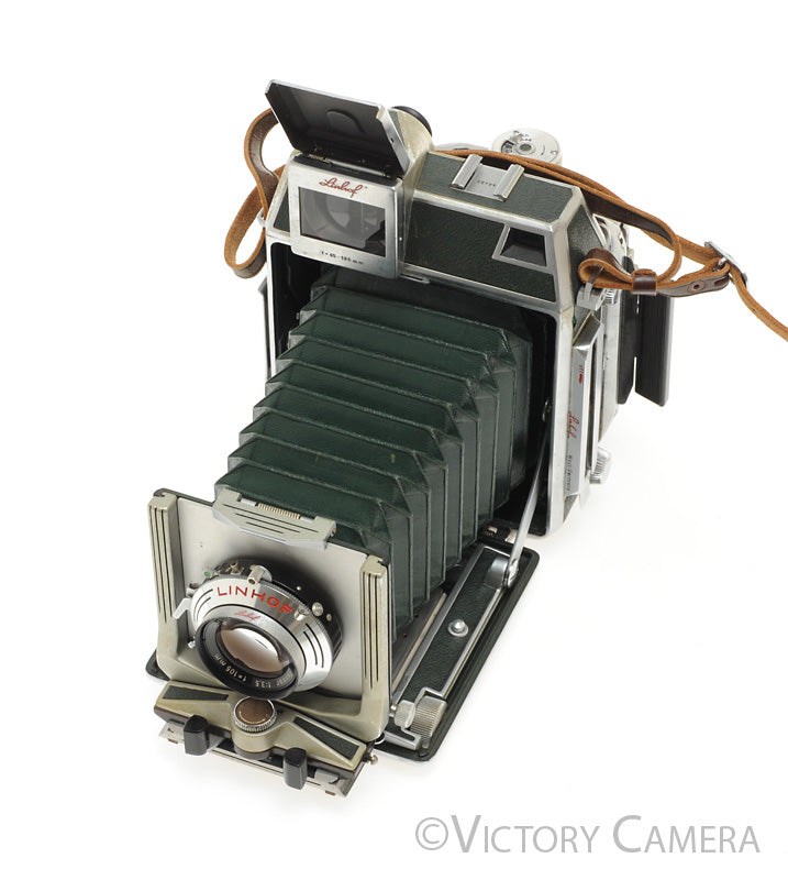 Linhof Technika III Green 6x9 Camera, 3 Lenses, Ground Glass, Grip [EXC] - Victory Camera
