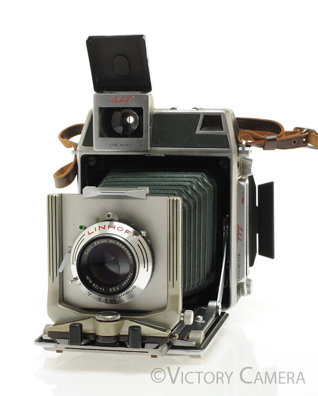 Linhof Technika III Green 6x9 Camera, 3 Lenses, Ground Glass, Grip [EXC] - Victory Camera