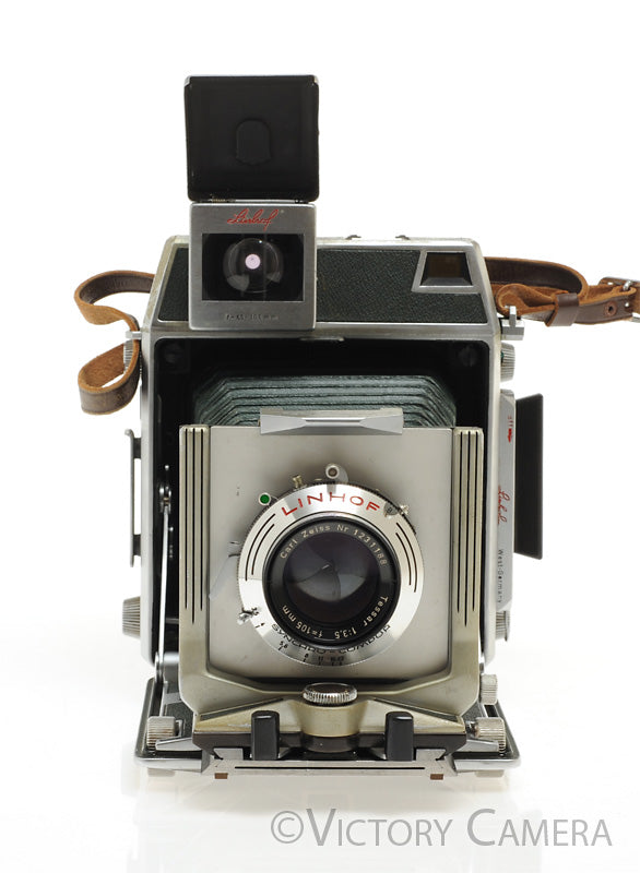 Linhof Technika III Green 6x9 Camera, 3 Lenses, Ground Glass, Grip [EXC] - Victory Camera