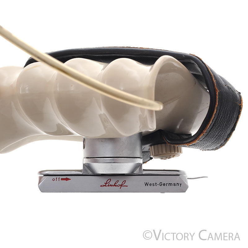 Linhof Technica V White Left Hand Grip w/ Cable Release [EXC] - Victory Camera