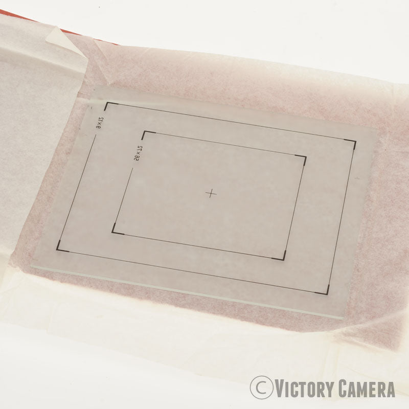Linhof Original 4x5 Ground Glass w/ 9x12 &amp; 56x72 Marks - Victory Camera