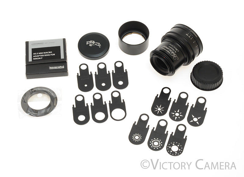 Lomography Daguerreotype Achromat 64mm f2.9 Art Lens Black for Nikon F [EXC+] - Victory Camera