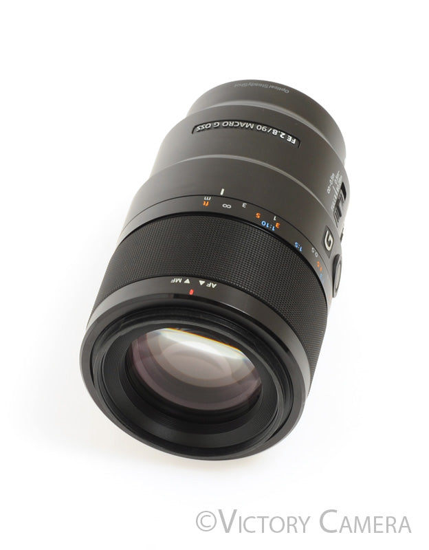 Sony FE 90mm f2.8 Macro G OSS Prime Lens for E Mount w/ Shade [MINT-] - Victory Camera