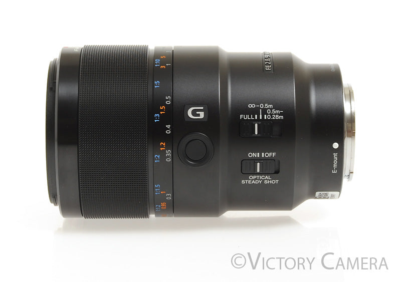 Sony FE 90mm f2.8 Macro G OSS Prime Lens for E Mount w/ Shade [MINT-] - Victory Camera