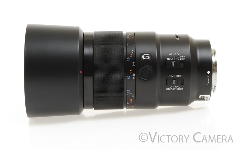 Sony FE 90mm f2.8 Macro G OSS Prime Lens for E Mount w/ Shade [MINT-] - Victory Camera