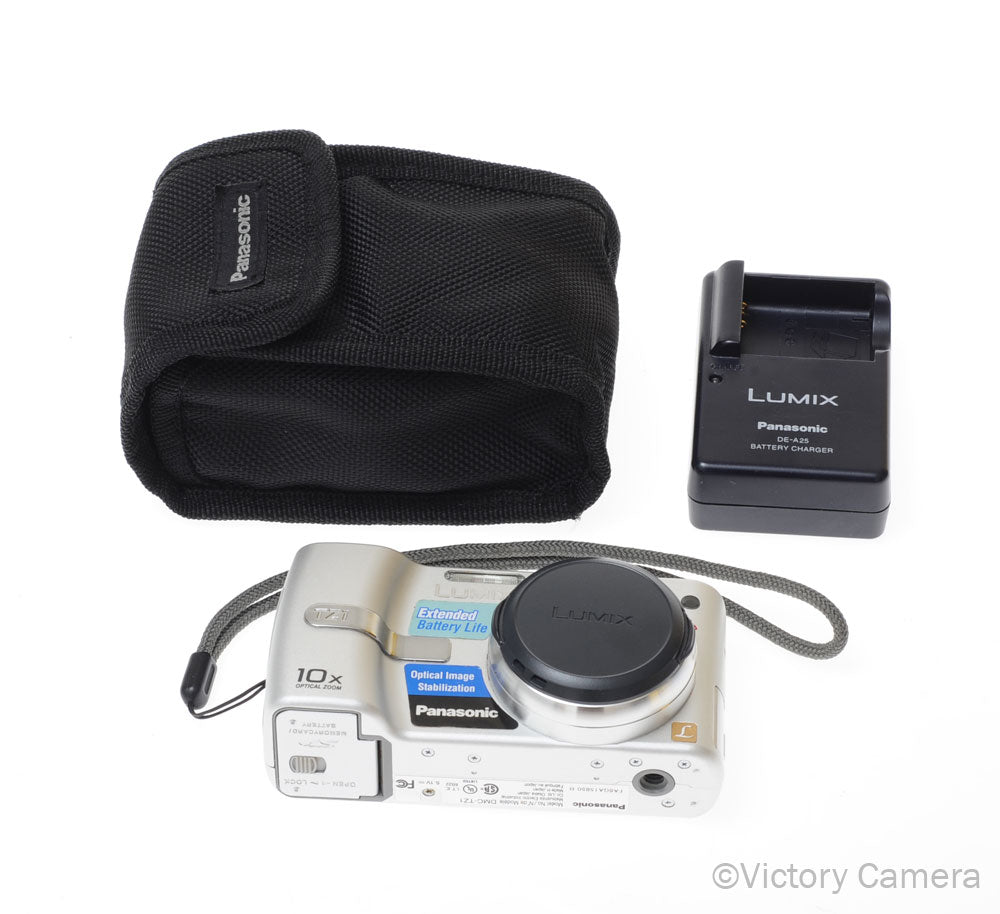 Panasonic Lumix DMC-TZ1 5.0MP Silver Digital Point and Shoot Camera [EXC] - Victory Camera