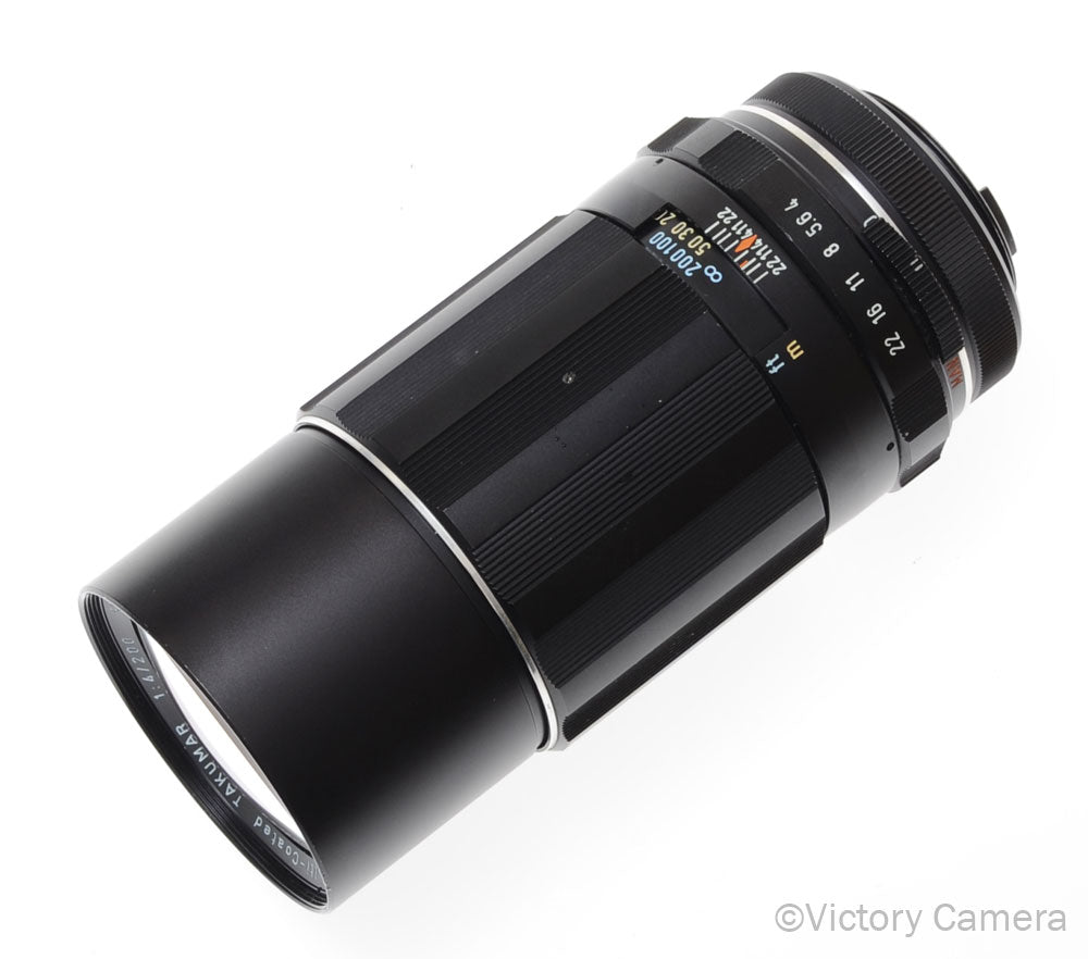 Pentax SMC Takumar 200mm f4 M42 Screw Mount Lens [EXC] - Victory Camera