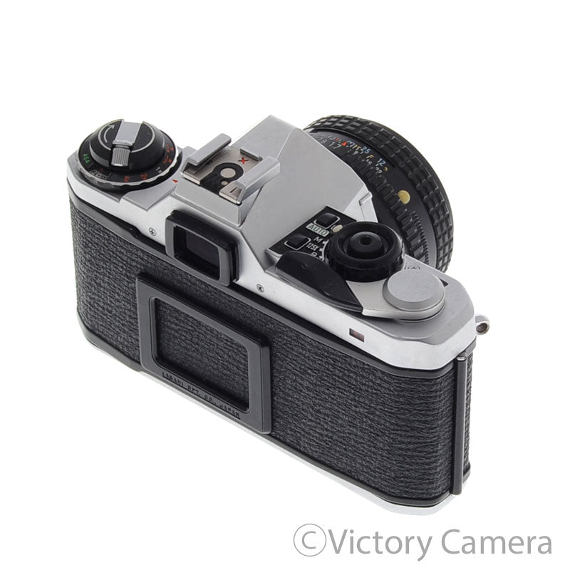 Pentax ME Super Chrome 35mm SLR Camera w/ 50mm f1.7 Lens [EXC] - Victory Camera
