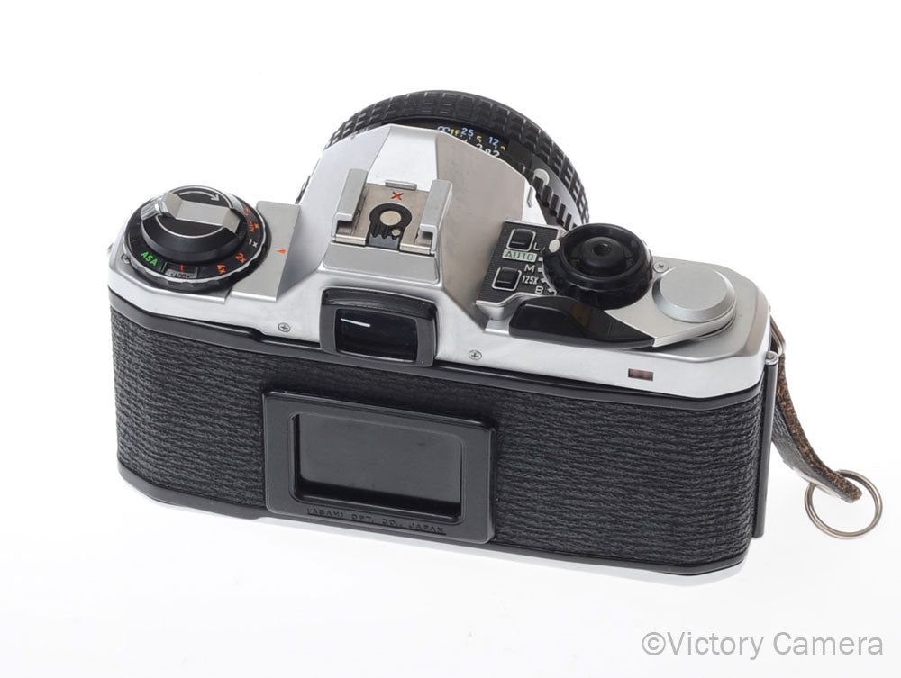 Pentax ME Super Chrome 35mm SLR Camera w/ 50mm f2 Lens [EXC-] - Victory Camera