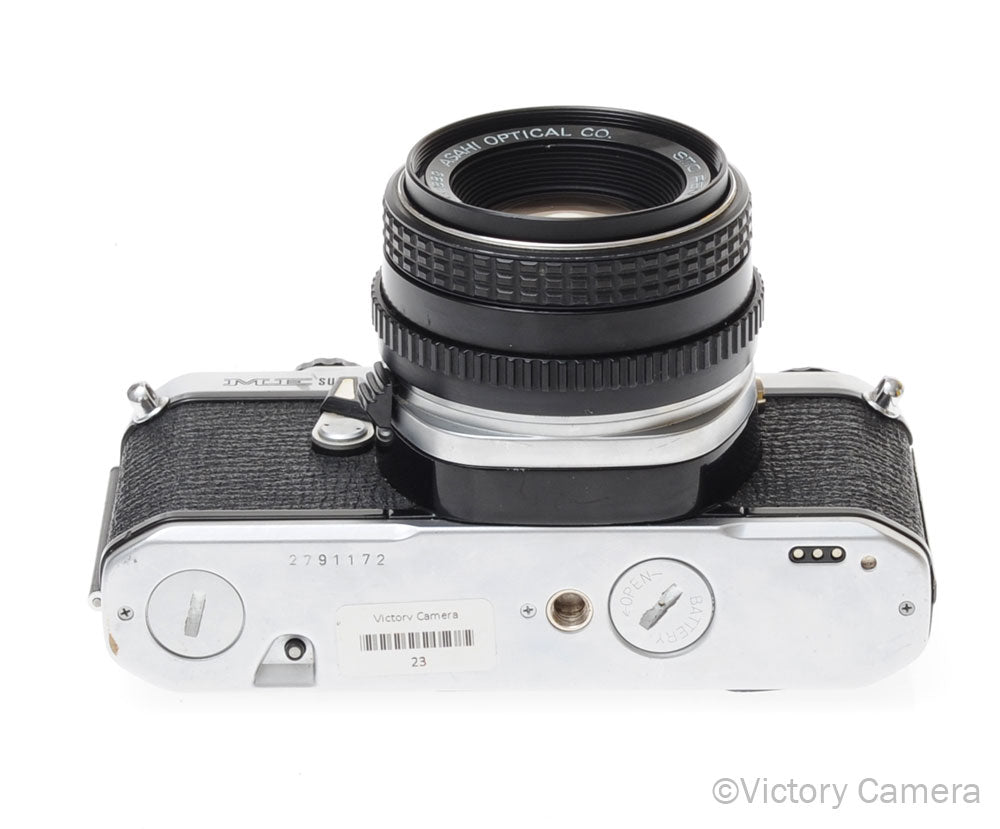 Pentax ME Super Chrome 35mm SLR Camera w/ 50mm f2 Lens [EXC] image 4