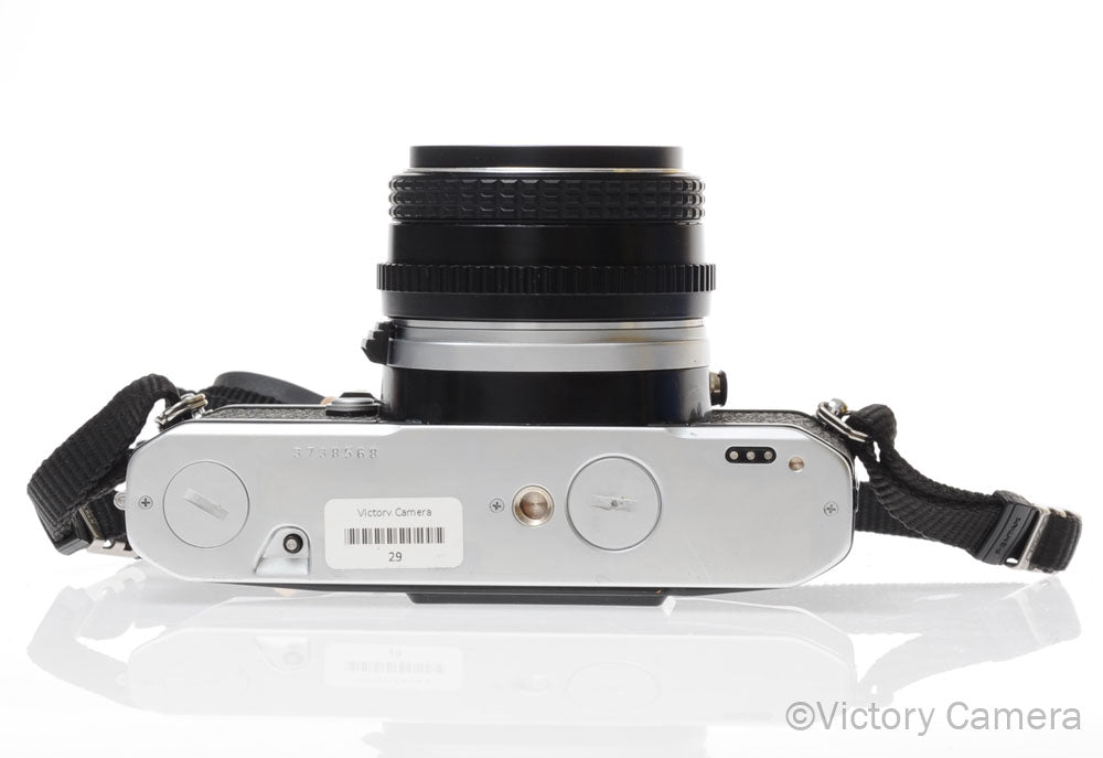 Pentax ME Super Chrome 35mm SLR Camera w/ 50mm f2 Lens [EXC+] - Victory Camera
