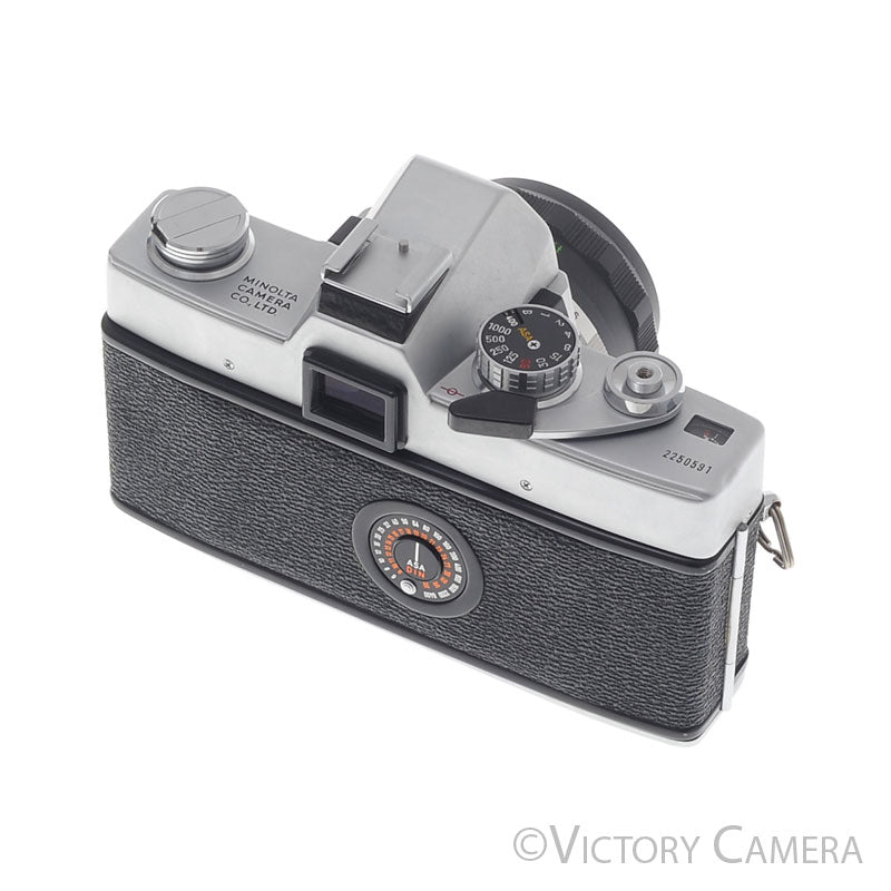 Minolta SRT101 SRT 101 Chrome 35mm Camera with 55mm F1.7 Lens [EXC] - Victory Camera