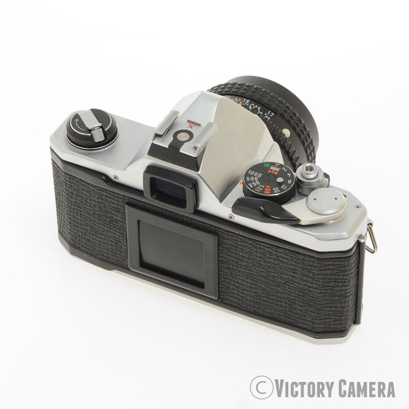 Pentax MX Chrome 35mm Camera w/ 50mm f1.7 Prime Lens -New Seals- [EXC]