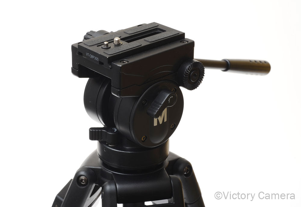 Magnus VT-3000 Tripod Legs w/ Fluid Head ~61" Tall [EXC+] - Victory Camera