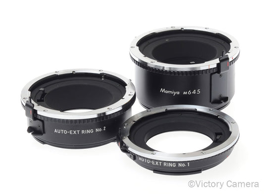 Mamiya 645 Auto-Extension Ring Macro Tube Set No.1, 2, & 3S [MINT] image 1