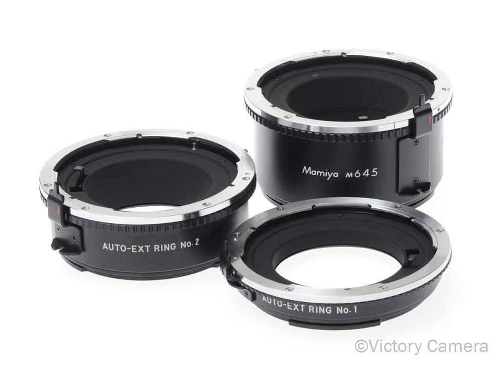 Mamiya 645 Auto-Extension Ring Macro Tube Set No.1, 2, & 3S [MINT] - Victory Camera