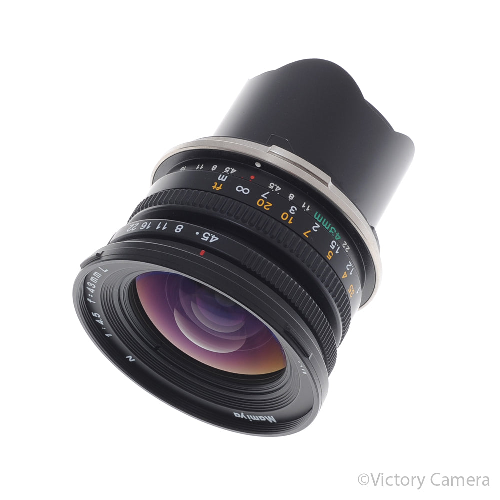 Mamiya 7 43mm f4.5 N L Wide Angle Lens w/ Finder + Shade [MINT] image 1