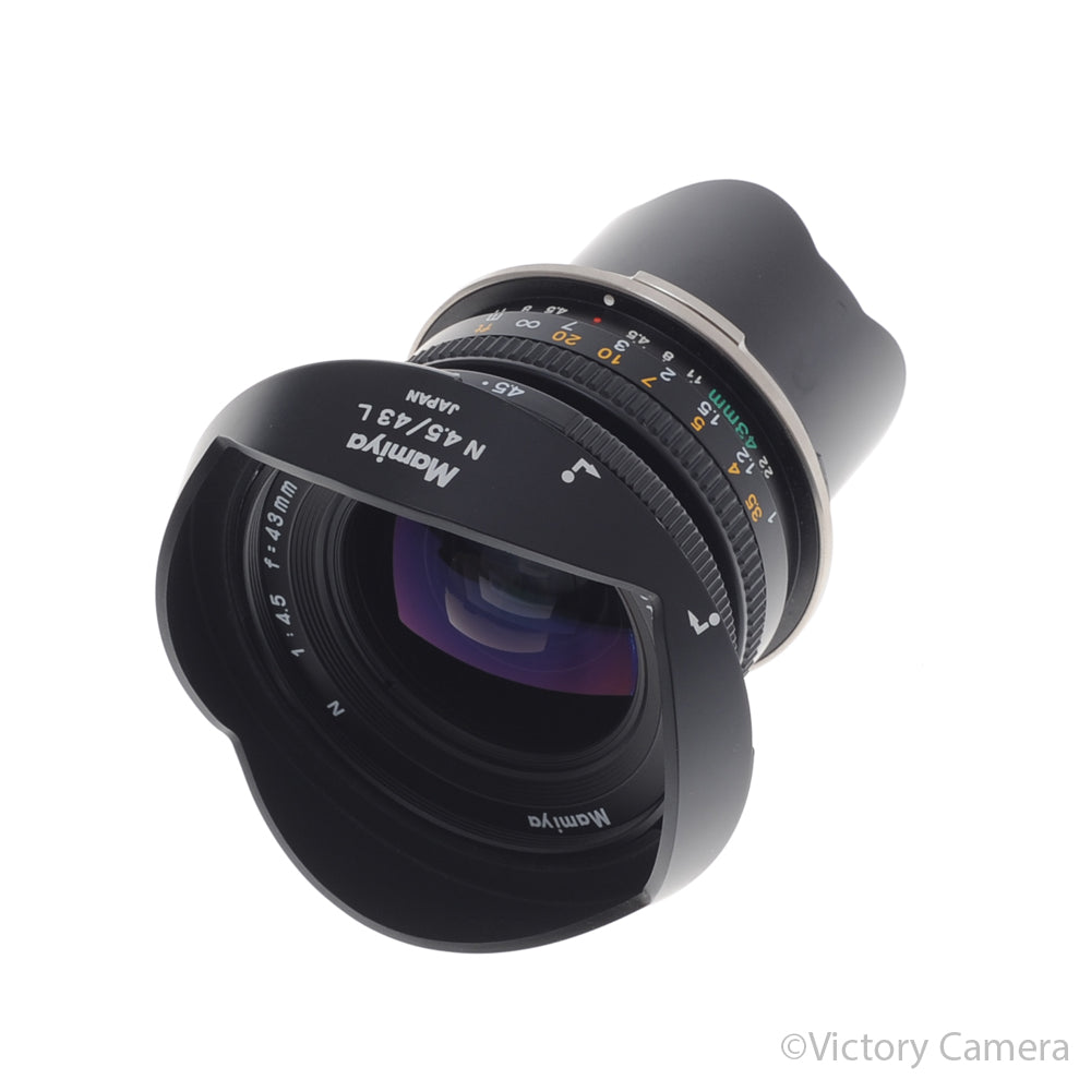 Mamiya 7 43mm f4.5 N L Wide Angle Lens w/ Finder + Shade [MINT] image 5