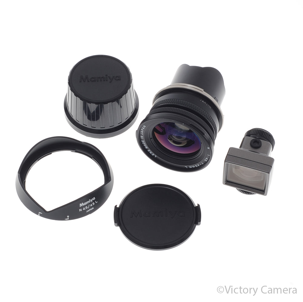 Mamiya 7 43mm f4.5 N L Wide Angle Lens w/ Finder + Shade [MINT] image 10