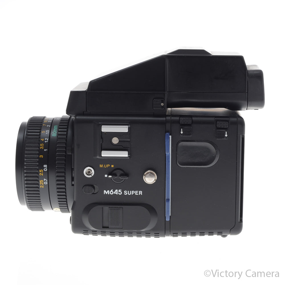 Mamiya 645 Super Medium Format Film Camera w/ Prism Finder 80mm L [EXC+] image 4