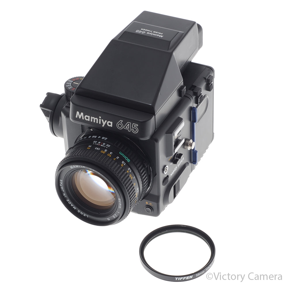 Mamiya 645 Super Medium Format Film Camera w/ Prism Finder 80mm L [EXC+] image 7