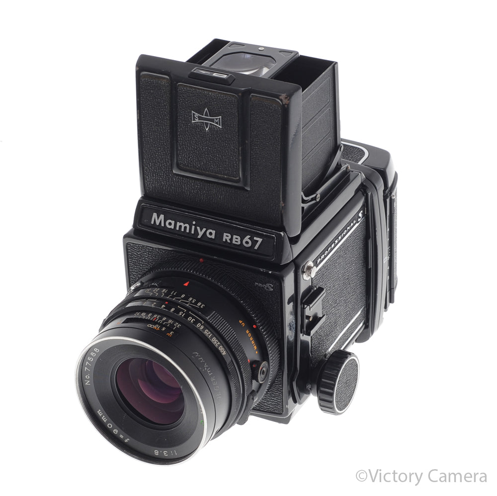 Mamiya RB67 Pro S Camera w/ 90mm f3.8 Lens 120 Back WLVF [EXC-] image 2