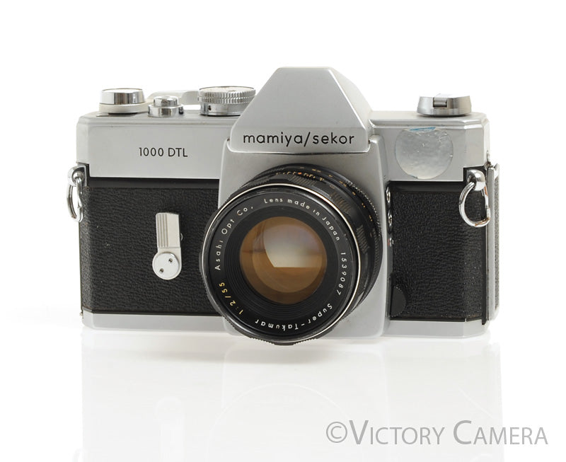 Mamiya/Sekor 1000 DTL 35mm Camera w/ Pentax 55mm f2 Lens -No Meter- [GOOD] - Victory Camera