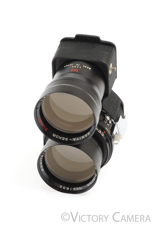 Mamiya Sekor SUPER 180mm f4.5 TLR Lens for C220 C330 -Good Glass & Shutter- - Victory Camera