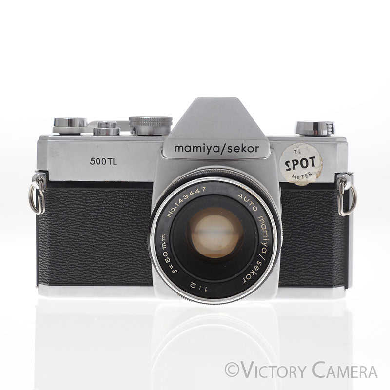 Mamiya/Sekor 500TL 35mm Film Camera w/ 50mm f2 Lens -NO METER- [GOOD] image 1