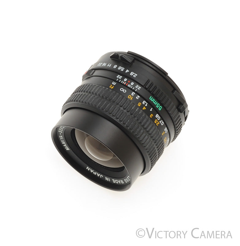 Mamiya Sekor-C 55mm f2.8 N Wide-Angle Lens for Mamiya 645 w/ Shade [MINT] - Victory Camera