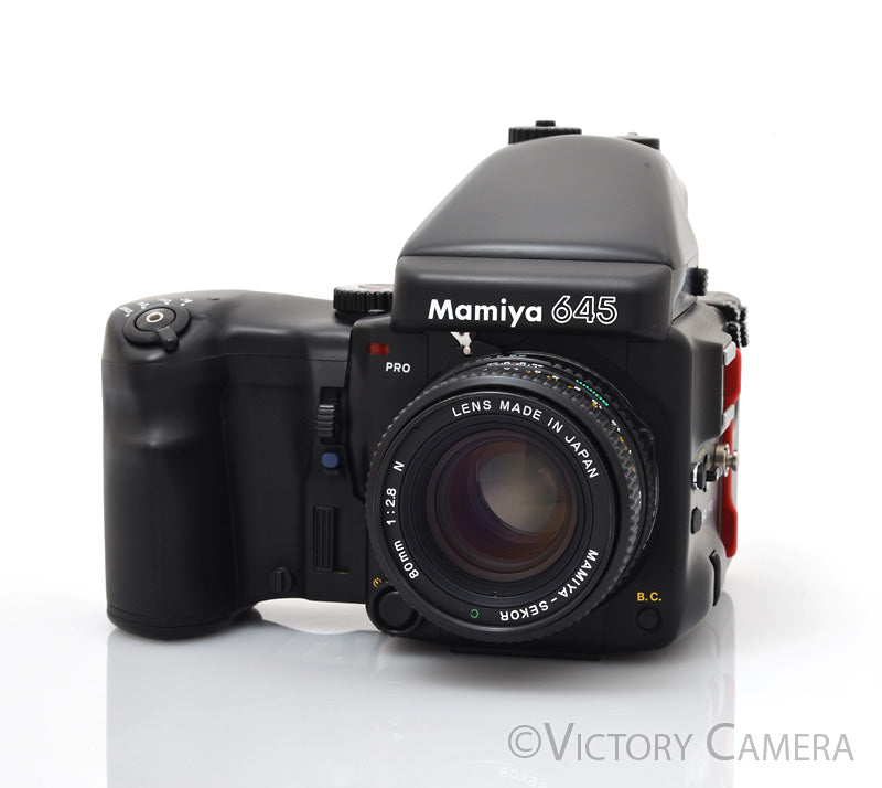 Mamiya 645 Pro Camera FE401 Metered Prism w/ 80mm N Lens & Winder [EXC+] - Victory Camera