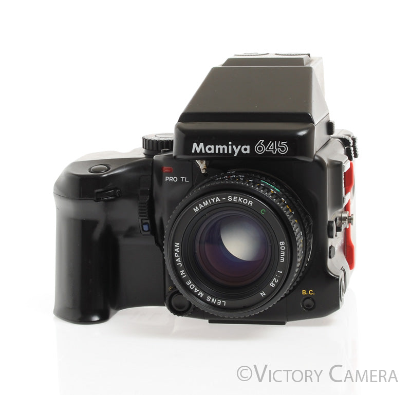 Mamiya 645 Pro TL Camera w/ 80mm Lens, AE Prism, Power Winder [EXC] - Victory Camera