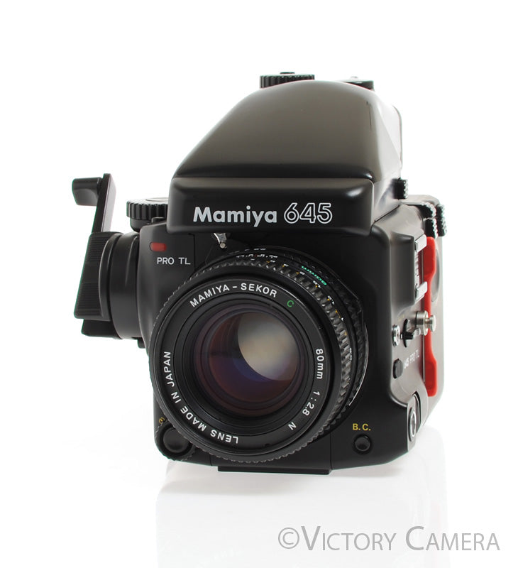 Mamiya 645 Pro TL Camera AE Metered Prism FE401 80mm f2.8 N Lens -Clean- - Victory Camera