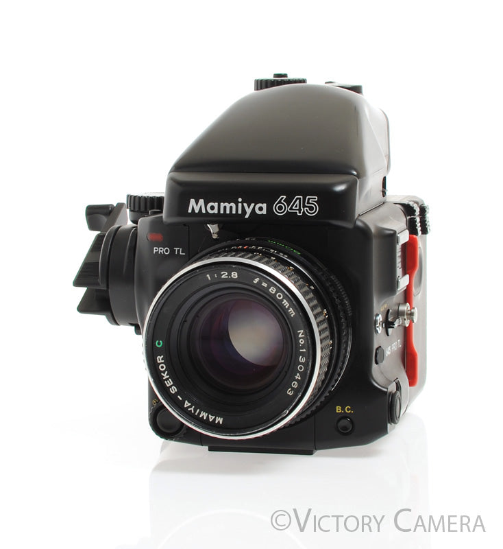 Mamiya 645 Pro TL Camera AE Metered Prism FE401 80mm f2.8 Lens - Victory Camera
