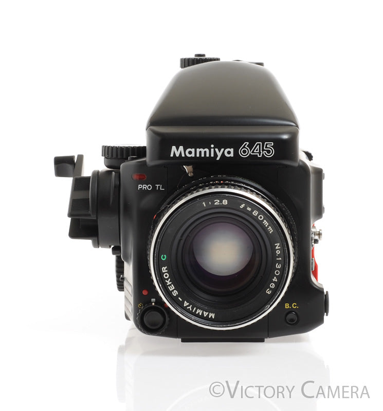 Mamiya 645 Pro TL Camera AE Metered Prism FE401 80mm f2.8 Lens