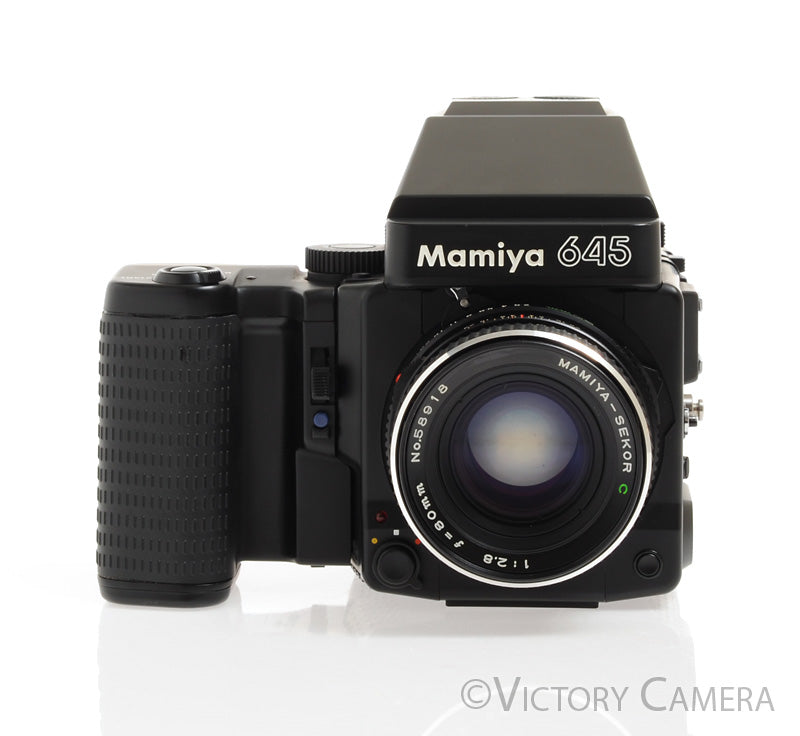 Mamiya 645 Super Medium Format Film Camera w/ AE Prism Finder 80mm Lens Winder - Victory Camera