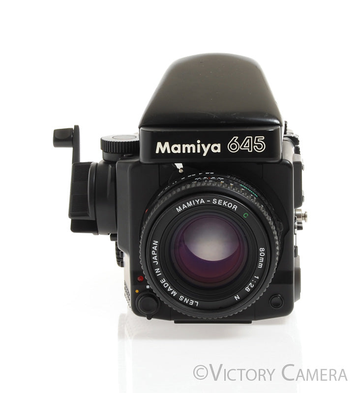 Mamiya 645 Super Medium Format Film Camera w/ Prism Finder 80mm Lens Winder - Victory Camera