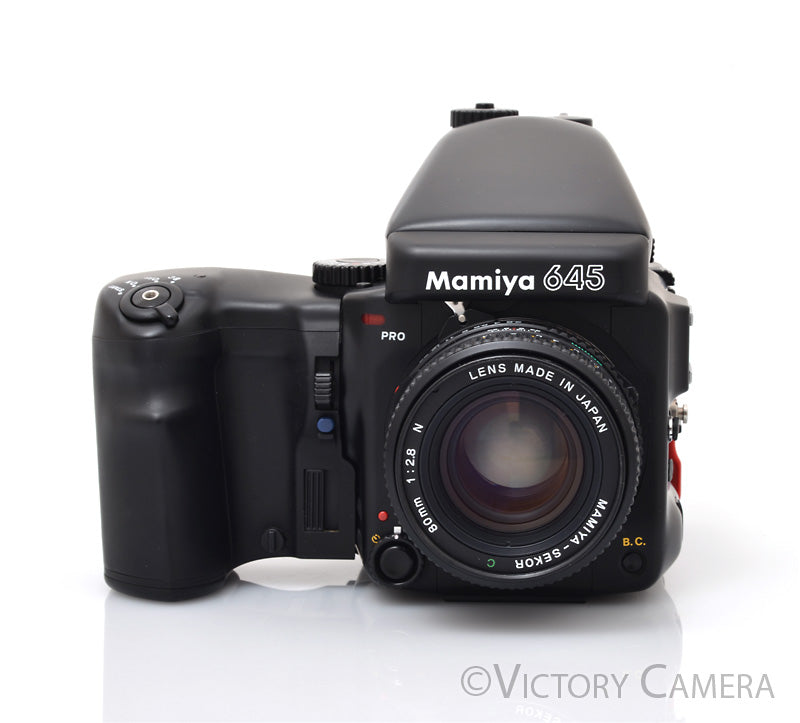 Mamiya 645 Pro Camera FE401 Metered Prism w/ 80mm N Lens & Winder [EXC+] - Victory Camera