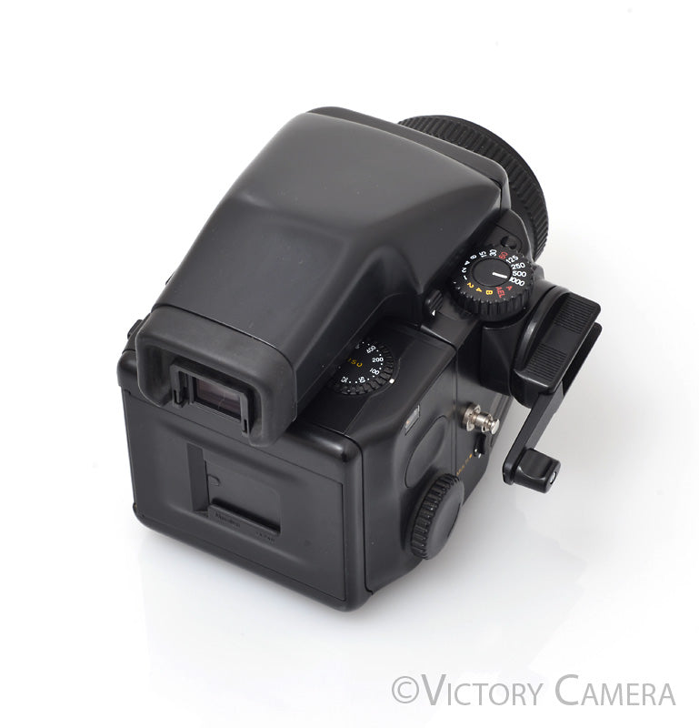 Mamiya 645 Pro Camera Eye Level Prism w/ 80mm Lens &amp; 120 Back  [EXC+] - Victory Camera